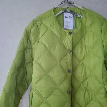 TAION CITY LINE 라임 그린 다운 자켓 새상품급
