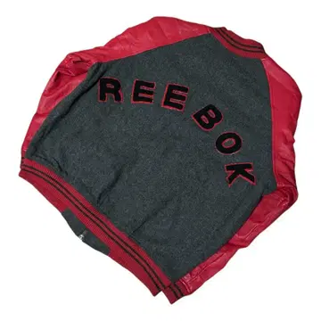 레어 80s Reebok 리복 소매 가죽 바시티 자켓 빅 로고 L