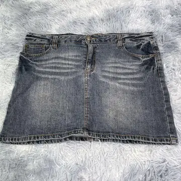 [ 88 ] 데님 미니 스커트 인디고 블루 빅 사이즈 여성용