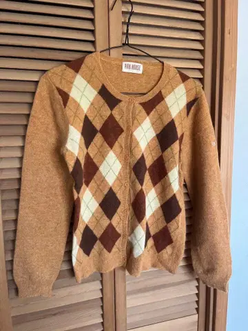 PINK HOUSE 아가일 무늬 가디건