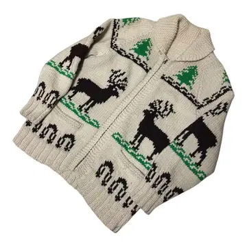 60년대 고품질 빈티지 unknown 코위찬 니트 스웨터