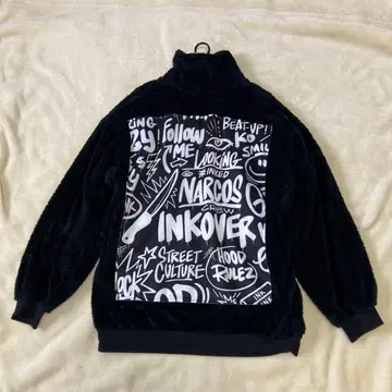 잉크 보아 플리스 자켓 블랙