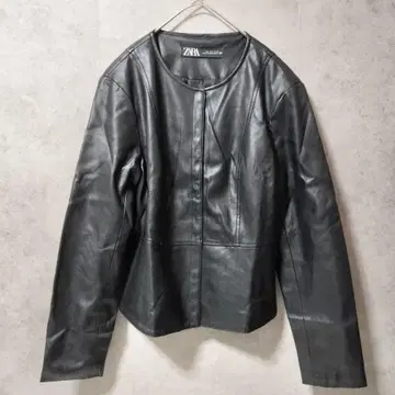 [ L 자라 ] ZARA/자켓/라이더스/노카라/인조 가죽