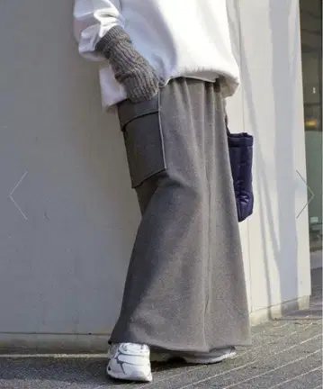 apstudio 웜 맨투맨 카고 스커트 38