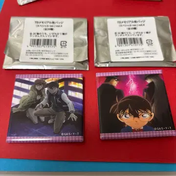 코난랜드 메모리얼 캔뱃지 남도일(쿠도 신이치) 셰리 코난 진 보드카