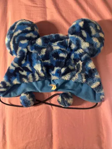 디즈니 팬 캡 레오파드 무늬 파랑 블루