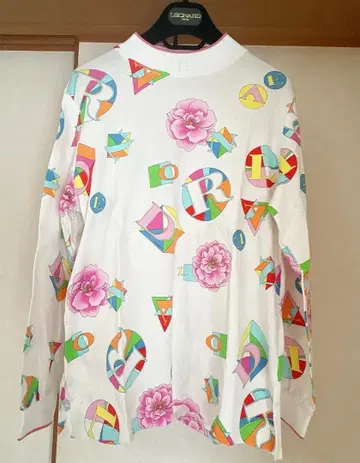 LEONARD SPORT 컬러풀 긴팔 피케 셔츠 L 사이즈