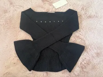 andmary Flora knit tops black