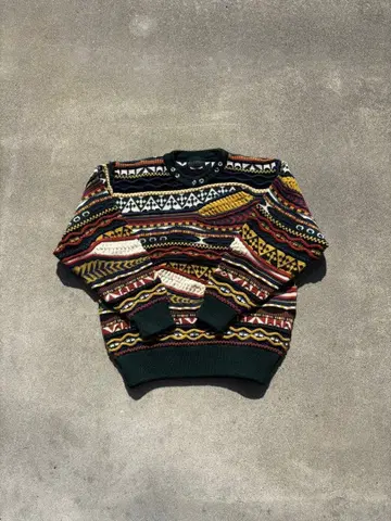 MR. JUNKO 기하학 패턴 3D 니트 스웨터 00s