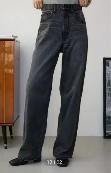 AZUL by moussy 하이웨스트 와이드 데님