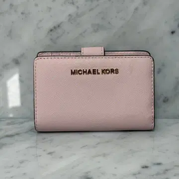 kate spade 케이트 스페이드 핑크 천연 가죽 가죽 접이식 지갑