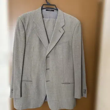 그레이 비즈니스 정장 싱글 브레스