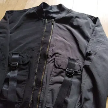 semanticdesign 더블 지퍼 봄버 자켓 멀티 포켓