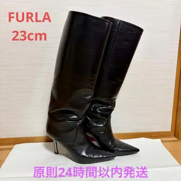 [ 새상품급 ] FURLA 블랙 롱 부츠 36 23cm