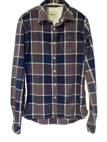 페페 진스 체크 무늬 긴팔 셔츠 S