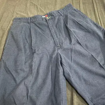 00s 투 턱 코튼 린넨 슬랙스