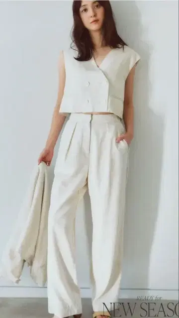 Cotton Linen Vest Cotton Linen Pants 세트
