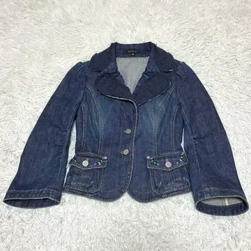 EPOCA 에포카 비쥬 레이스 데님 자켓