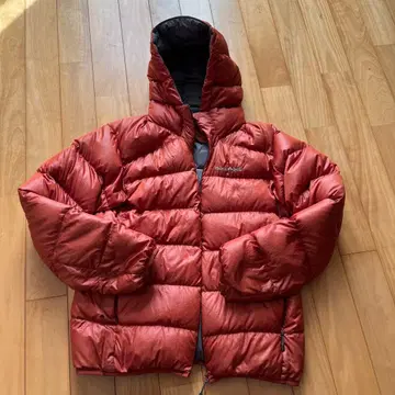 mont-bell 후드 부착 다운 자켓 S 오렌지