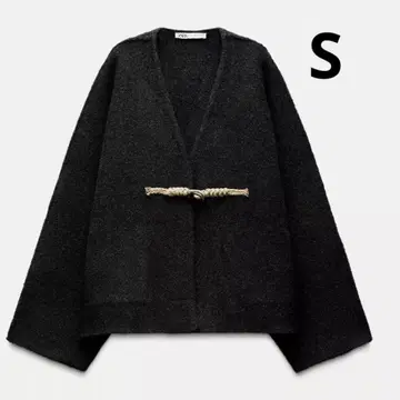 새상품급 ZARA 자라 숏 기모노풍 코트 XS-S 그레이 토글