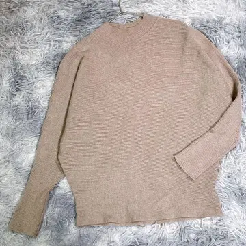 [ M ] 하이넥 니트 스웨터 라이트 브라운 여성용 봄/가을/겨울