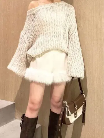 Lily Brown 에코 퍼 숏팬츠