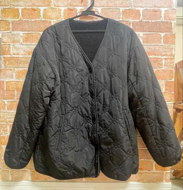 SUGAR SPOON 리버서블 퀼팅 자켓 꽃무늬 블랙