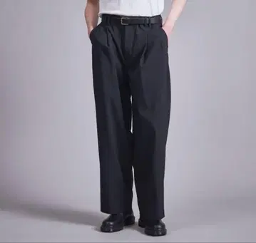 하이 트위스트 트윌 2P 와이드 팬츠