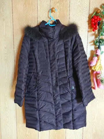 릴리안느 뷔르띠 에클라 다운 코트 다운 자켓 브라운