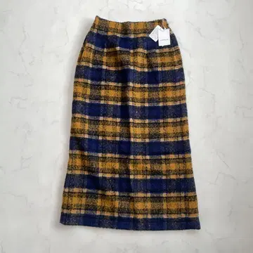 미사용 새상품 LEPSIM 샤기 체크 스커트