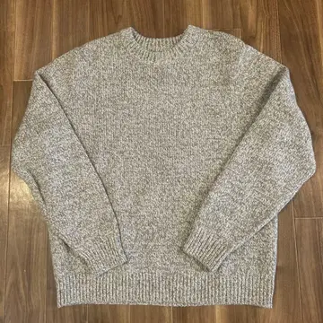 미사용 새상품 엘엘빈 러그 울 스웨터 크루넥 내추럴 XXL