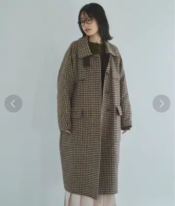 오드리 앤 존왓 더블 페이스 스탠드 칼라 롱 코트