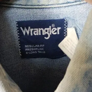 Wrangler X-롱 테일 데님 셔츠