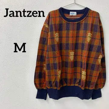 Jantzen 체크 무늬 크루넥 니트 M 사이즈