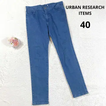 새상품급 [아이템즈 어반 리서치] 스트레이트 데님 청바지 40 블루