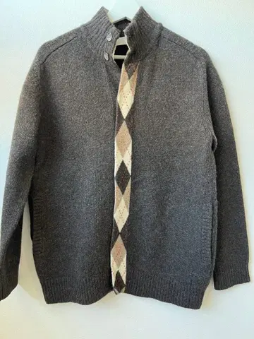 새상품급 SHIPS 아가일 무늬 가디건 브라운 남성용 M