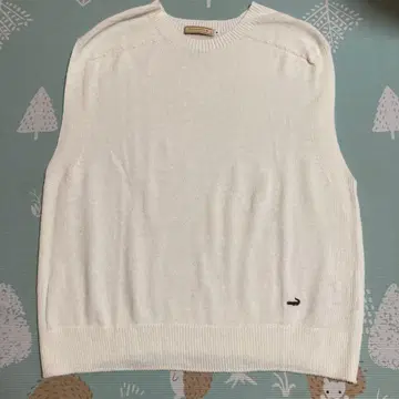 CROCODILE 니트 베스트 M 화이트