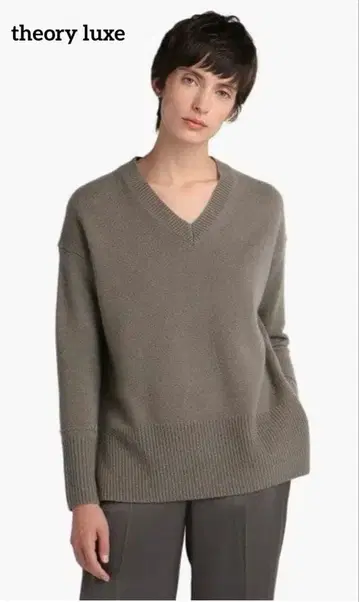 띠어리 루스 캐시미어 100% V넥 스웨터