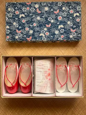 조리와 백 세트 꽃무늬 디자인 핑크