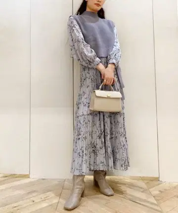 snidel 니트 베스트 콤비 원피스