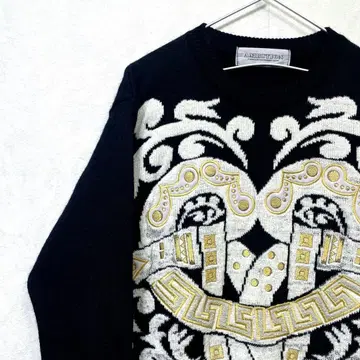 디자인 니트 자수 빈티지 레트로 아트 기발한 유럽풍 스웨터