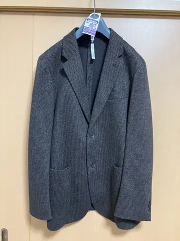 UNIQLO 컴포트 2B 자켓 / 체크 / 다크 브라운 ( 완판템 )