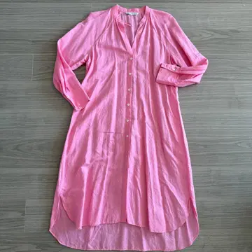 ZARA 핑크 롱 셔츠 원피스