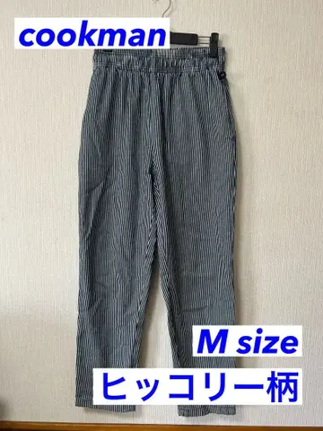 cookman 히코리 패턴 M 사이즈 이지 팬츠