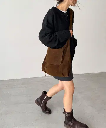 CANAL JEAN 스웨이드 숄더백