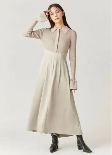 프레이아이디 폴로 칼라 니트 원피스 0