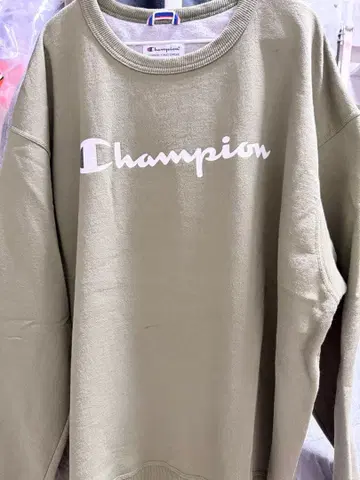 Champion 맨투맨 2XL 올리브색 Y2K 그런지