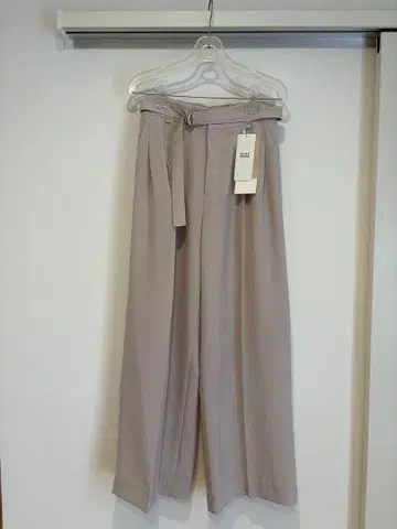 NANO universe 멜란지 드라이 벨트 와이드 팬츠 M