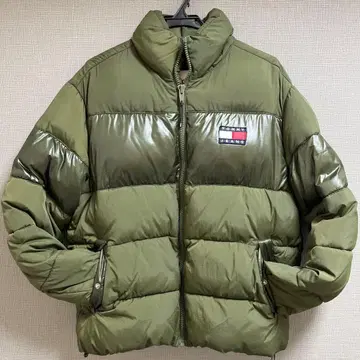 TOMMY JEANS 올리브 다운 자켓 S