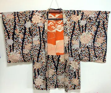 앤티크 긴 겉옷 단풍 국화 매실 모란